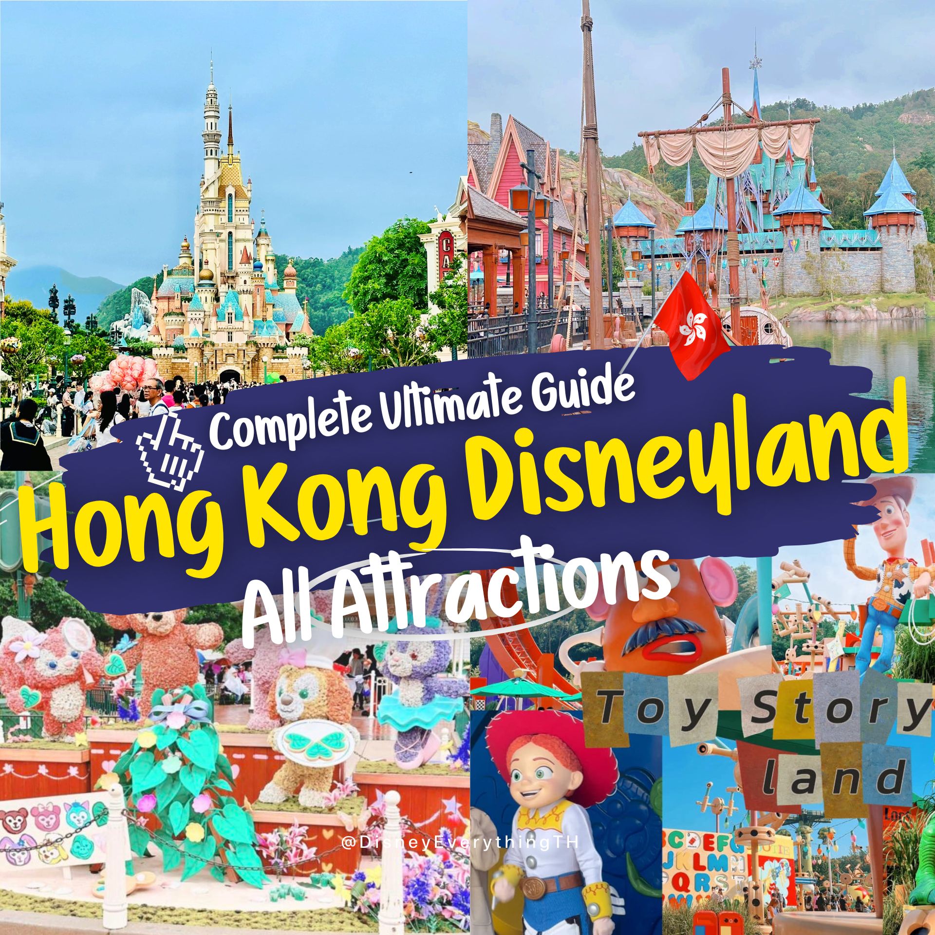 Complete Ultimate Guide to Hong Kong Disneyland 8 All Zones !!!